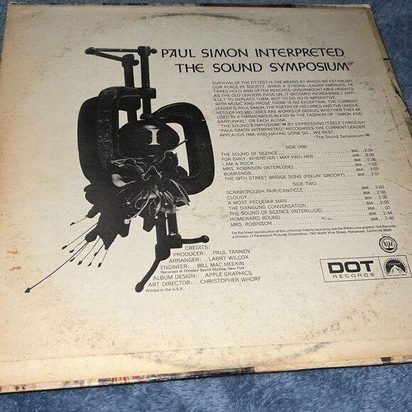 Original Paul Simon Interpreted The Sound Symposium 1968 Vinyl Dot Record 25871 - Picture 2 of 8
